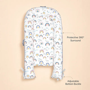 True Haven | Cotton Baby Nest Cocoon – OEKO-TEX Certified Adjustable Newborn Bed, 0-18 Months