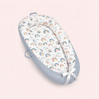 True Haven | Cotton Baby Nest Cocoon – OEKO-TEX Certified Adjustable Newborn Bed, 0-18 Months