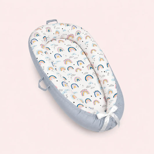 True Haven | Cotton Baby Nest Cocoon – OEKO-TEX Certified Adjustable Newborn Bed, 0-18 Months