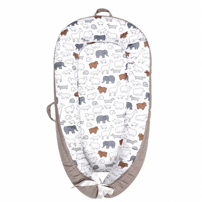 True Haven | Cotton Baby Nest Cocoon – OEKO-TEX Certified Adjustable Newborn Bed, 0-18 Months