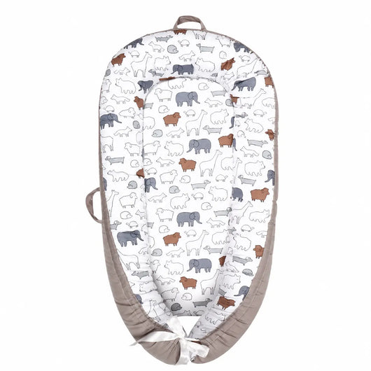 True Haven | Cotton Baby Nest Cocoon – OEKO-TEX Certified Adjustable Newborn Bed, 0-18 Months