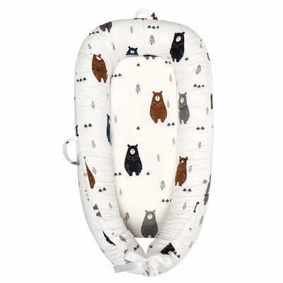 True Haven | Cotton Baby Nest Cocoon – OEKO-TEX Certified Adjustable Newborn Bed, 0-18 Months