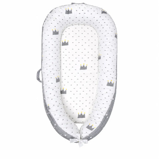 True Haven | Cotton Baby Nest Cocoon – OEKO-TEX Certified Adjustable Newborn Bed, 0-18 Months