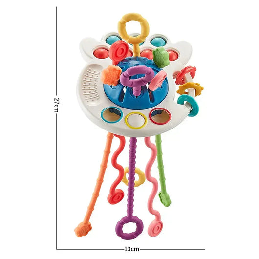 True Haven | Montessori Silicone Pulling Toy – Non-Toxic ABS Materials, Easy to Clean