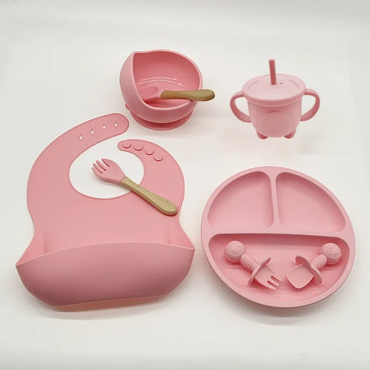 True Haven | Baby Silicone Feeding Tableware Set – Non-Toxic Materials, Easy to Clean