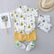 True Haven | Children's Cotton Shirt & Shorts Set – 100% Breathable Cotton, Fun Triangle Print