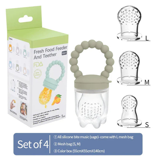 True Haven | Baby Fruit Feeder – BPA-Free Silicone, Soothes Sore Gums