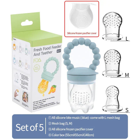 True Haven | Baby Fruit Feeder – BPA-Free Silicone, Soothes Sore Gums