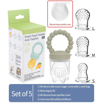 True Haven | Baby Fruit Feeder – BPA-Free Silicone, Soothes Sore Gums
