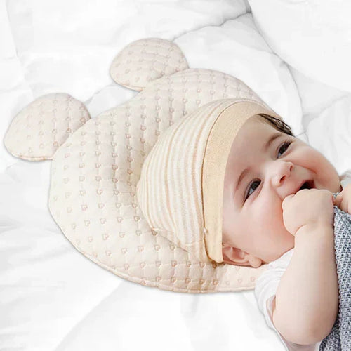 True Haven | Natural Latex Baby Head Support Pillow – Breathable Natural Latex, Machine Washable Cover