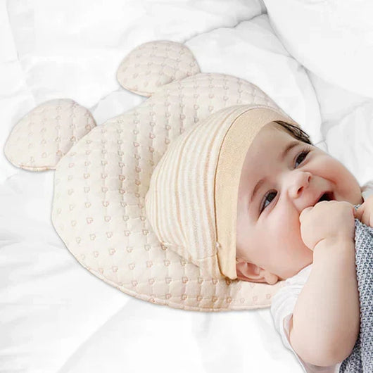 True Haven | Natural Latex Baby Head Support Pillow – Breathable Natural Latex, Machine Washable Cover