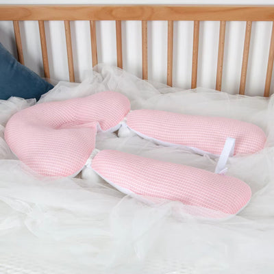 True Haven | U-Shaped Baby Head Support Pillow – Organic Cotton, Adjustable Fit