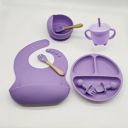 True Haven | Baby Silicone Feeding Tableware Set – Non-Toxic Materials, Easy to Clean