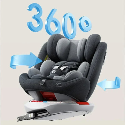 True Haven | 360° Rotating Convertible Car Seat – ISOFIX-Compatible Installation, 5-Point Safety Harness