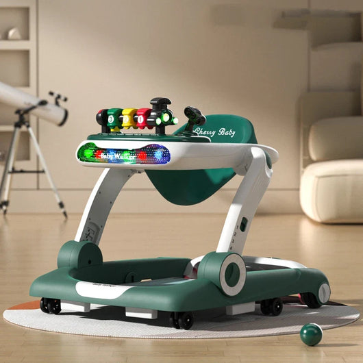 True Haven | 4-in-1 Multifunctional Baby Walker – Adjustable Height, Interactive Lights & Sounds