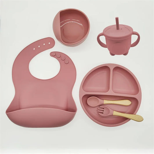 True Haven | Baby Silicone Feeding Tableware Set – Non-Toxic Materials, Easy to Clean