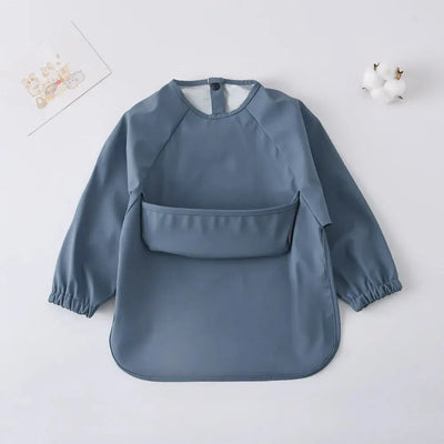 True Haven | Baby Feeding Smock with Long Sleeves – Waterproof & Mess-Resistant, Full Arm Coverage