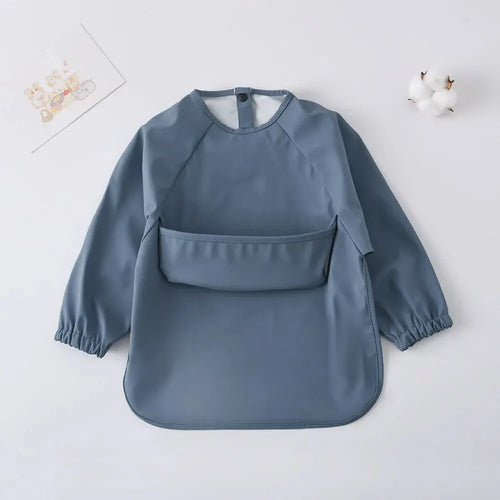 True Haven | Baby Feeding Smock with Long Sleeves – Waterproof & Mess-Resistant, Full Arm Coverage
