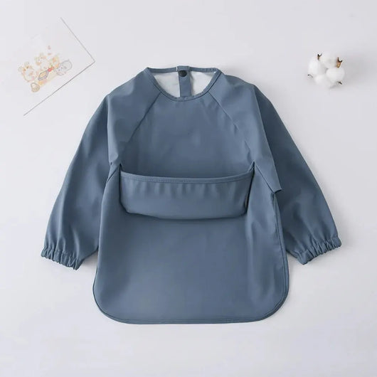 True Haven | Baby Feeding Smock with Long Sleeves – Waterproof & Mess-Resistant, Full Arm Coverage