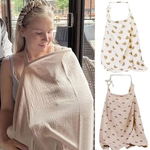 True Haven | Breastfeeding Cover – Soft Breathable Cotton, Doubles as Stroller Blanket