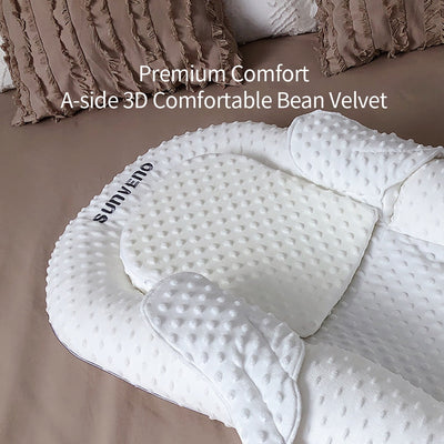 True Haven | Baby Lounger Bed – Soft & Reversible Design, Cozy Newborn Essential