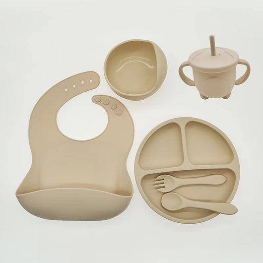 True Haven | Baby Silicone Feeding Tableware Set – Non-Toxic Materials, Easy to Clean