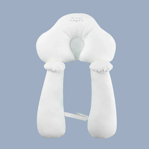 True Haven | U-Shaped Baby Head Support Pillow – Organic Cotton, Adjustable Fit