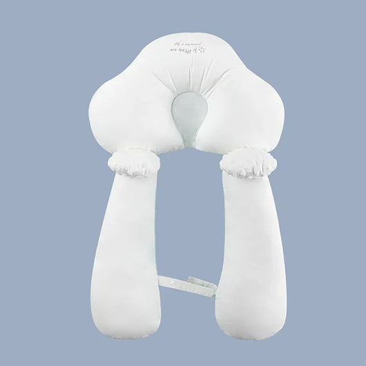True Haven | U-Shaped Baby Head Support Pillow – Organic Cotton, Adjustable Fit