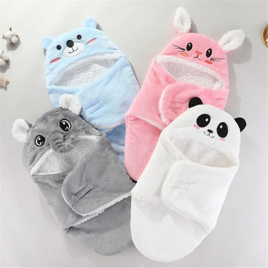 True Haven | Newborn Swaddle Blanket with Hood – Soft 100% Cotton, Split-Leg Hip-Healthy Design