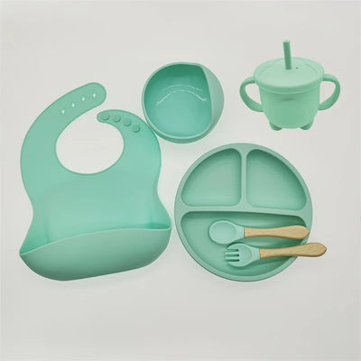 True Haven | Baby Silicone Feeding Tableware Set – Non-Toxic Materials, Easy to Clean