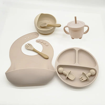 True Haven | Baby Silicone Feeding Tableware Set – Non-Toxic Materials, Easy to Clean