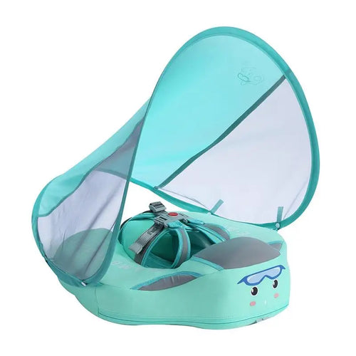 True Haven | Baby Swim Float with Sunshade Canopy – 360° Safety Buckle, UV Protection