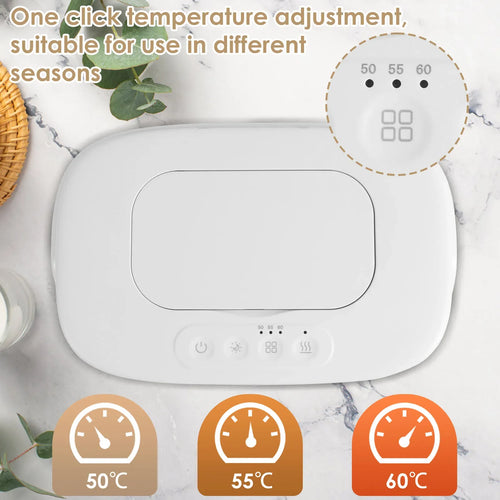 True Haven | USB Baby Wipe Warmer – Adjustable Temperature Control, Built-In LED Night Light