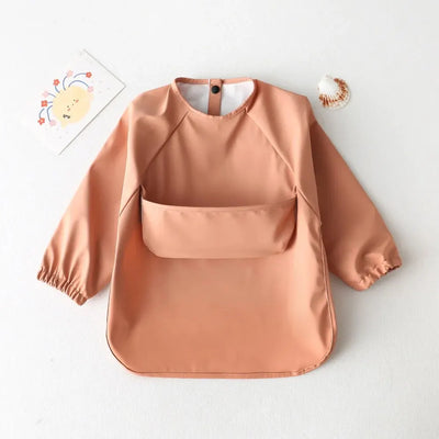 True Haven | Baby Feeding Smock with Long Sleeves – Waterproof & Mess-Resistant, Full Arm Coverage