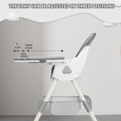 True Haven | 3-in-1 Baby High Chair with Tray – Grows With Your Child, Easy to Clean