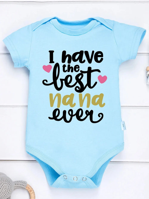 True Haven | Baby Girl “Grandma’s Little Angel” Bodysuit – Soft Cotton Comfort, Easy Snap Closures
