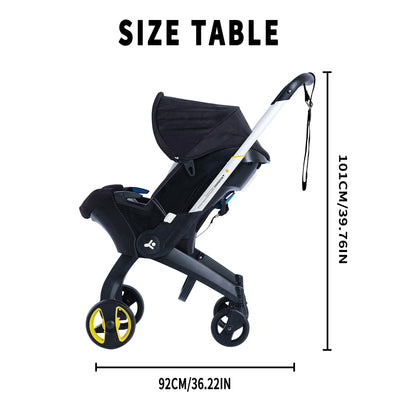 True Haven | Foldable Baby Stroller – Adjustable Handle & Sunshade, Lightweight & Easy to Fold