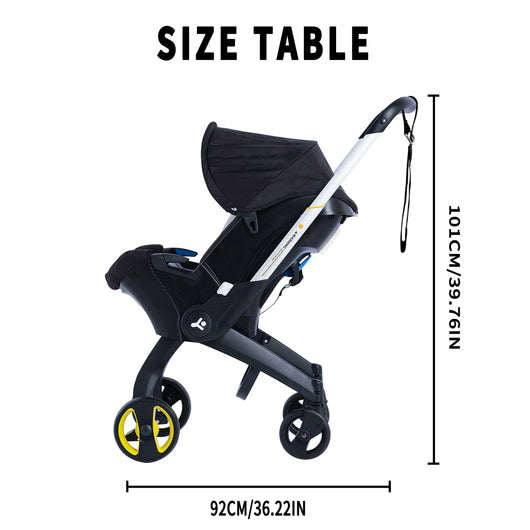 True Haven | Foldable Baby Stroller – Adjustable Handle & Sunshade, Lightweight & Easy to Fold