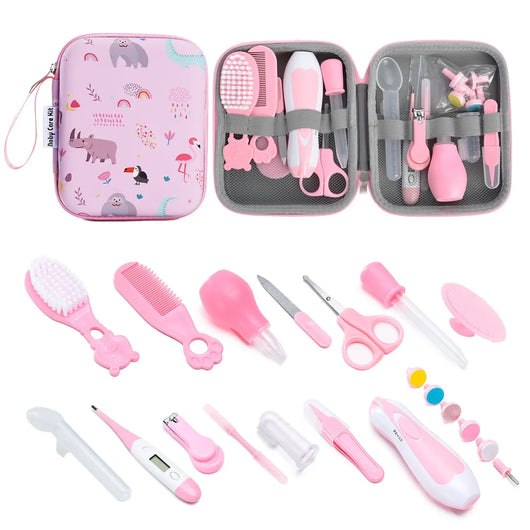 True Haven | 15-Piece Baby Grooming & Health Care Set – Includes Storage Case, Great Baby Shower Gift