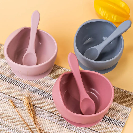 True Haven | Silicone Suction Bowls for Babies – Non-Slip Suction Base, Easy to Clean