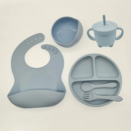 True Haven | Baby Silicone Feeding Tableware Set – Non-Toxic Materials, Easy to Clean