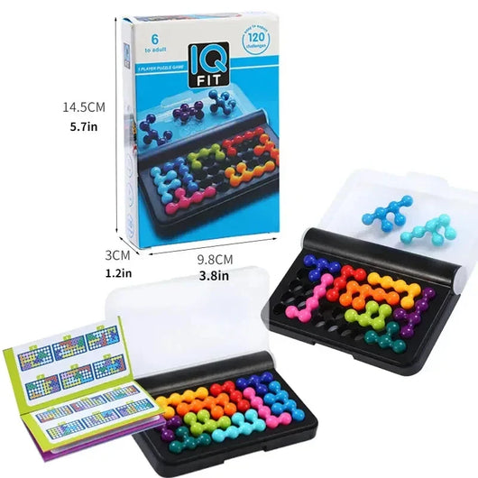 True Haven | Montessori 3D Logic Puzzle Game – 120 Progressive Challenges, Compact & Travel-Ready