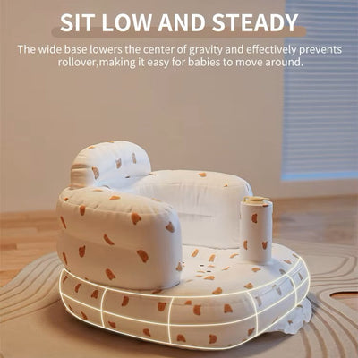 True Haven | Inflatable Baby Floor Seat – Portable Infant Support Seat for Sitting, BPA-Free PVC, 3+ Months