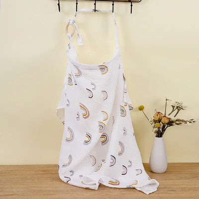 True Haven | Breastfeeding Cover – Soft Breathable Cotton, Doubles as Stroller Blanket