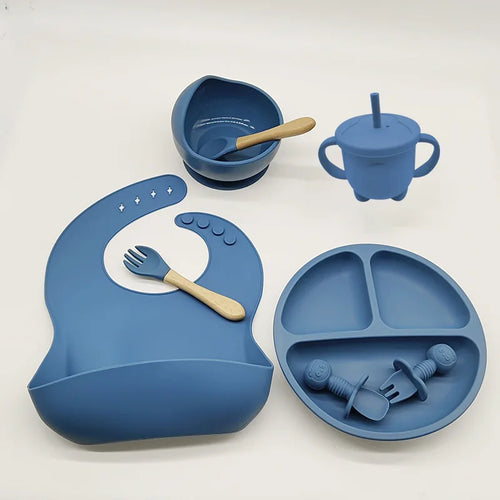 True Haven | Baby Silicone Feeding Tableware Set – Non-Toxic Materials, Easy to Clean