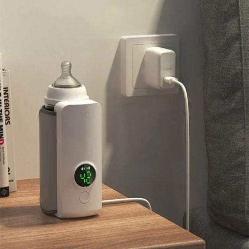 True Haven | Portable Baby Bottle Warmer – Cord-Free Rechargeable Design, Adjustable Temperature Control