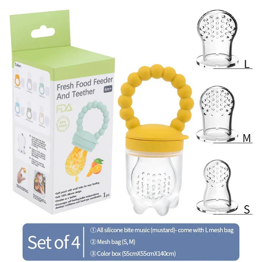 True Haven | Baby Fruit Feeder – BPA-Free Silicone, Soothes Sore Gums