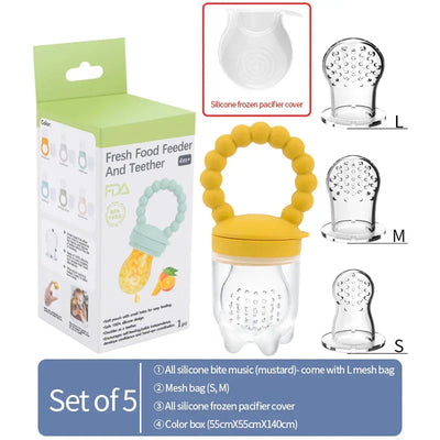 True Haven | Baby Fruit Feeder – BPA-Free Silicone, Soothes Sore Gums