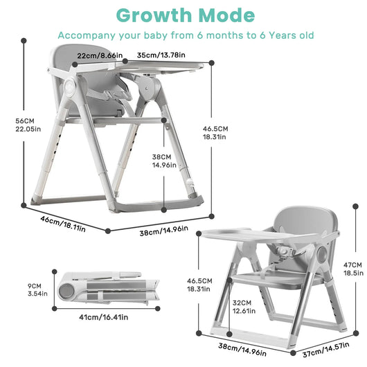 True Haven | Portable Dining Booster Chair – Foldable & Travel-Ready, Ergonomic Seat
