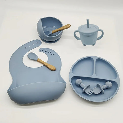 True Haven | Baby Silicone Feeding Tableware Set – Non-Toxic Materials, Easy to Clean